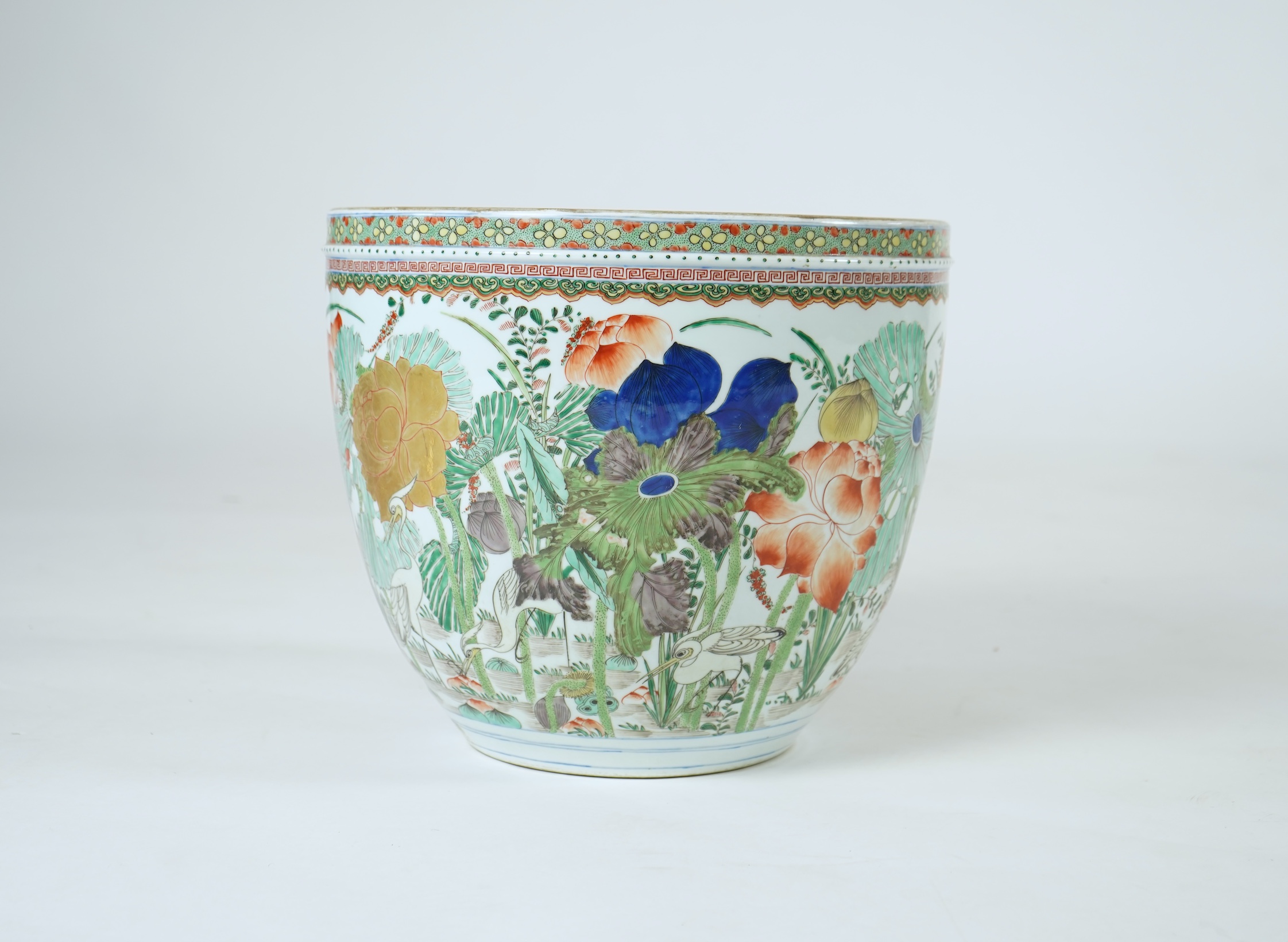 A Samson famille verte fish bowl, in Chinese Kangxi style